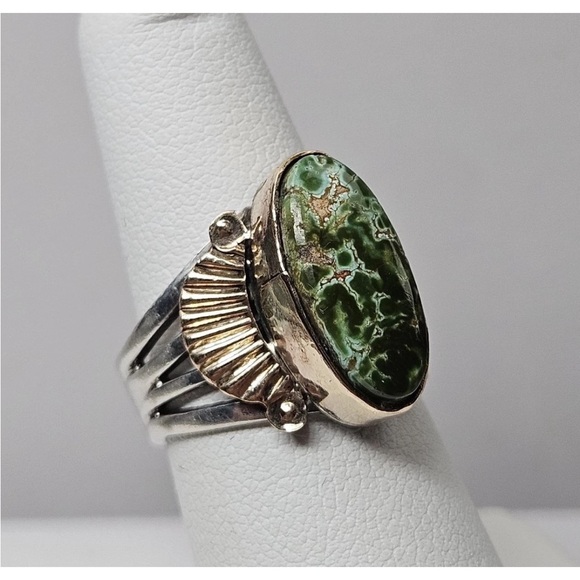 Signed sterling silver ring size 6.25 damele? high grade - Picture 5 of 9